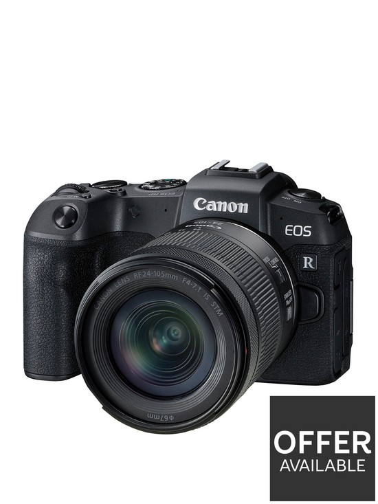 front image of canon-eos-rp-full-frame-mirrorless-camera-rf-24-105mm-f4-71-is-stm-lens-kit