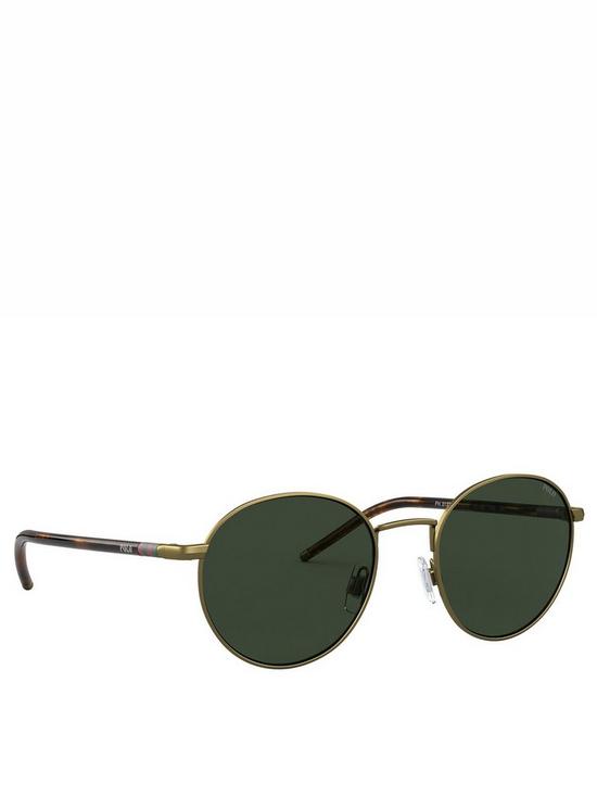 front image of polo-ralph-lauren-metal-round-sunglasses-brass