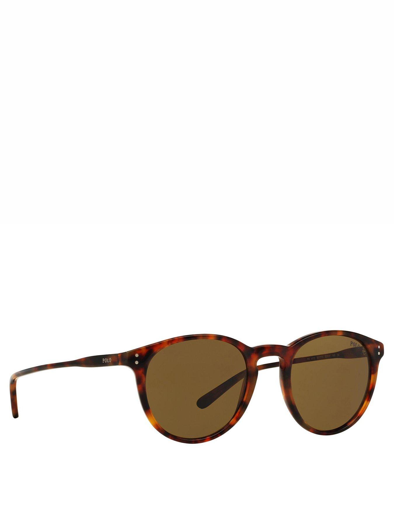 Image 1 of 2 of Polo Ralph Lauren Tortoise Round Sunglasses - Brown