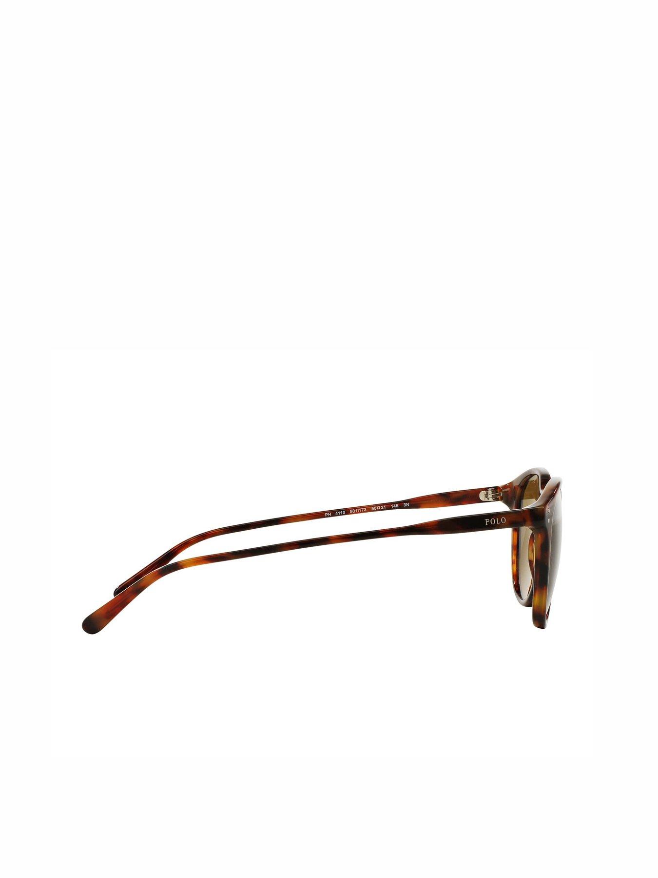 Image 2 of 2 of Polo Ralph Lauren Tortoise Round Sunglasses - Brown
