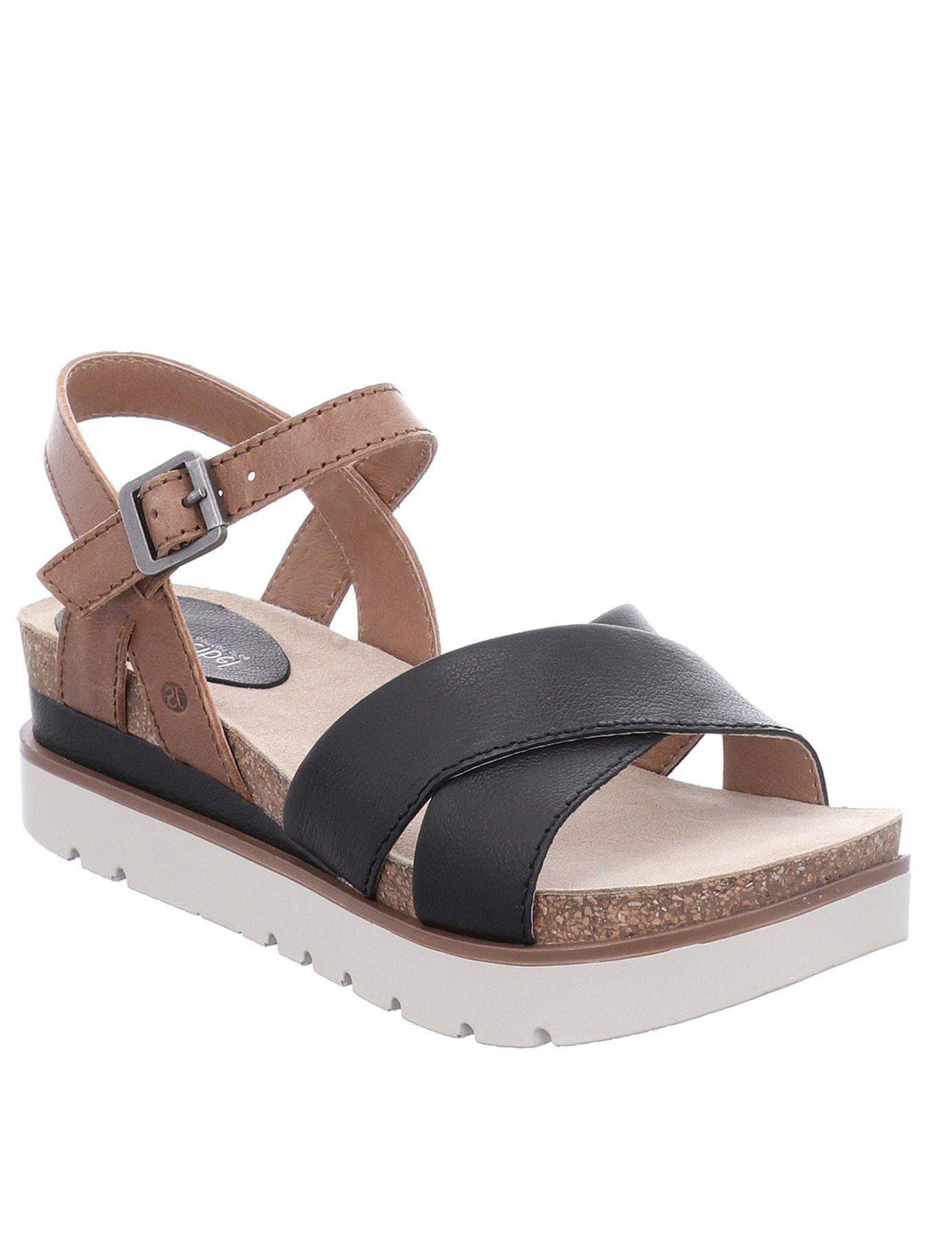 josef-seibel-clea-wedge-sandals-tanblacknbsp