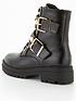  image of v-by-very-embellished-lace-up-boot-black
