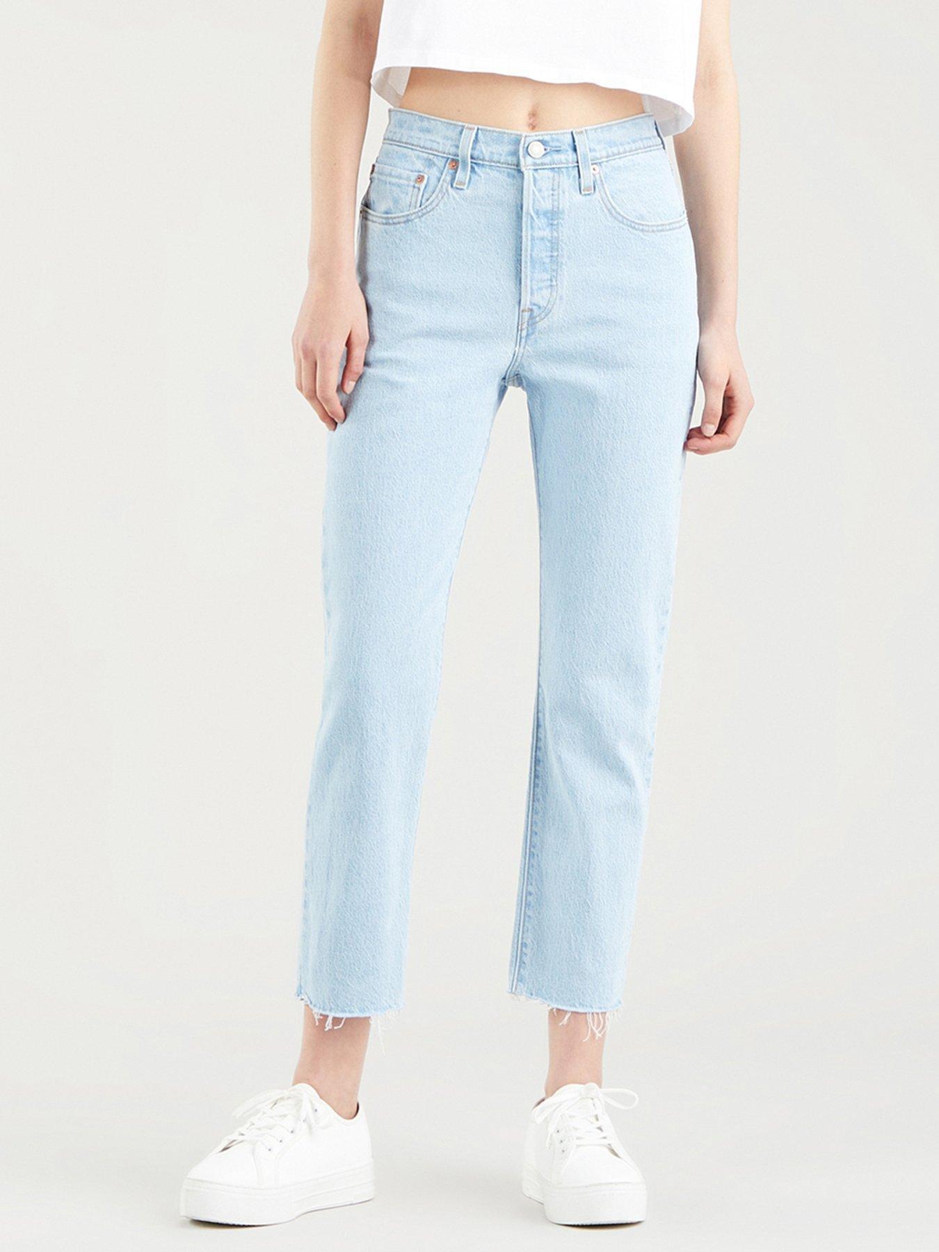 Levi's high rise straight clearance crop