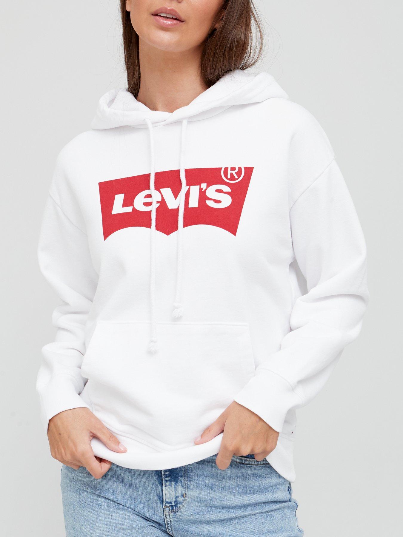 undefined Batwing Logo Hoodie - White