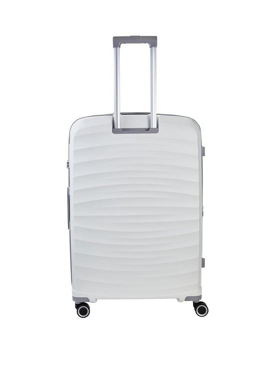 stillFront image of rock-luggage-sunwave-8-wheel-suitcase-large-white