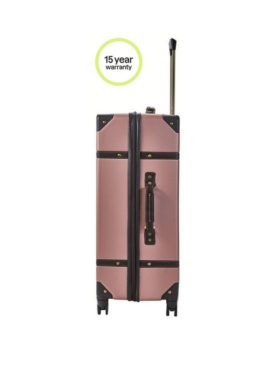stillFront image of rock-luggage-vintage-8-wheel-suitcases-3-piece-set-pink