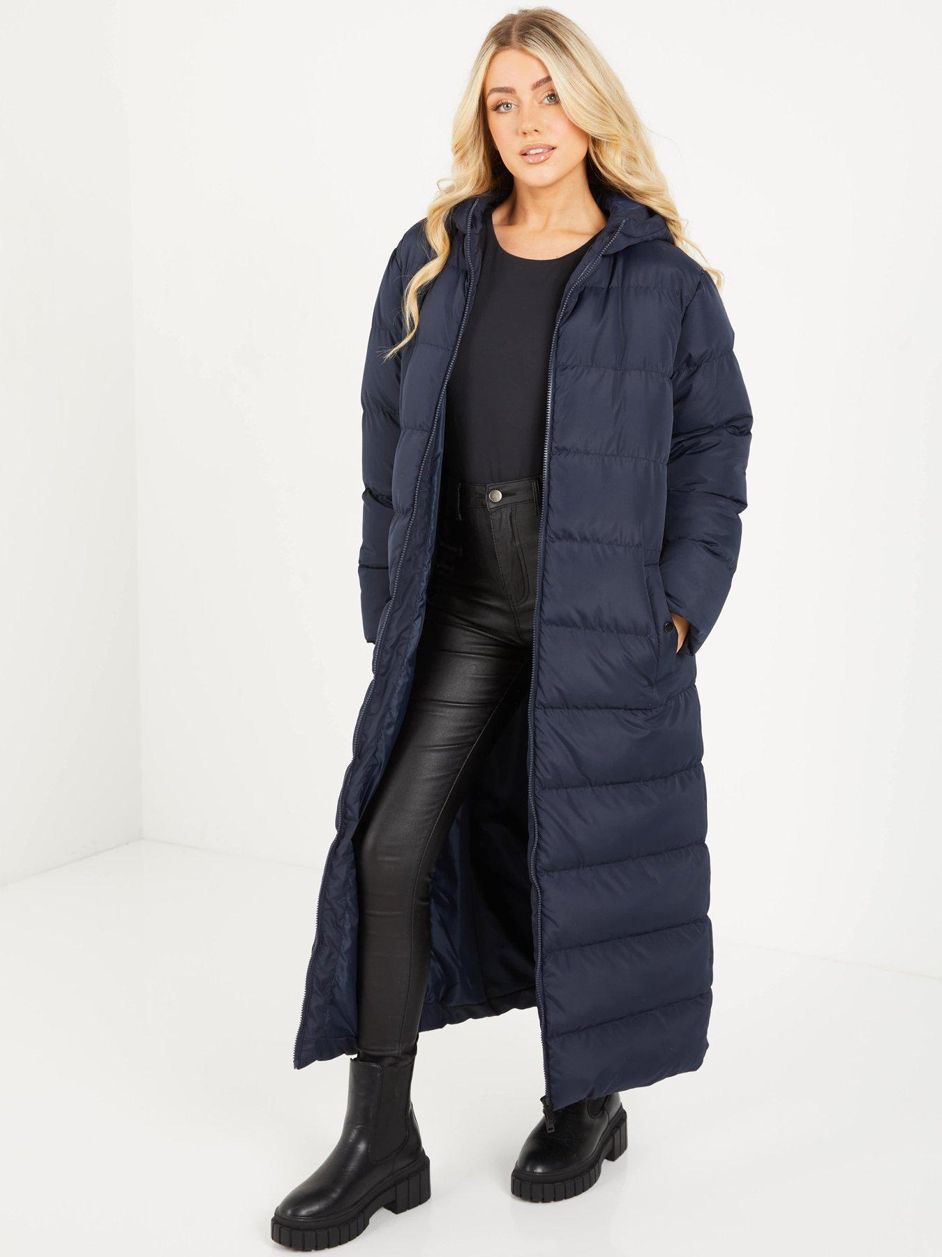 navy longline coat