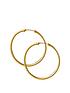  image of love-gold-9ct-rolled-gold-45mm-large-hoop-earrings