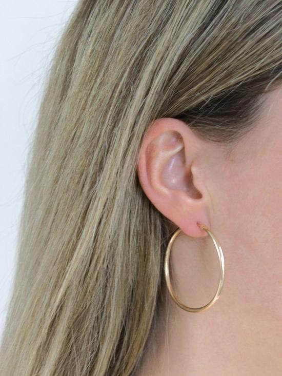 stillFront image of love-gold-9ct-rolled-gold-45mm-large-hoop-earrings