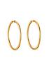  image of love-gold-9ct-rolled-gold-45mm-large-hoop-earrings