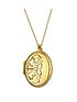  image of love-gold-9ct-rolled-gold-oval-locket-pendant-necklace