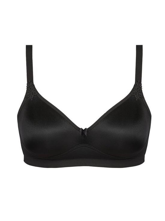 back image of playtex-essential-non-wired-support-bra-black