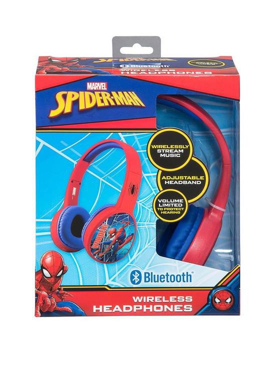 back image of ekids-spider-man-kidsafe-volume-controlled-bluetooth-headphones