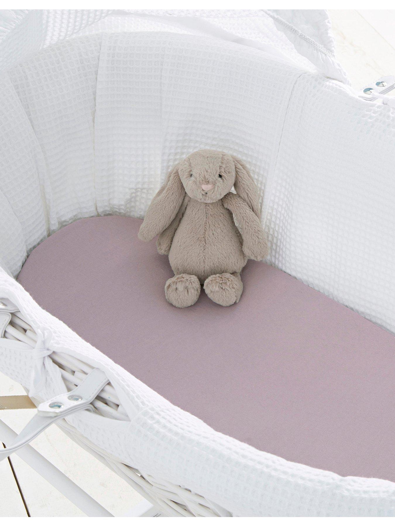  image of silentnight-safe-nights-6-x-pack-100-cotton-moses-basket-fitted-sheets-74cm-x-28cm-grey-bundle