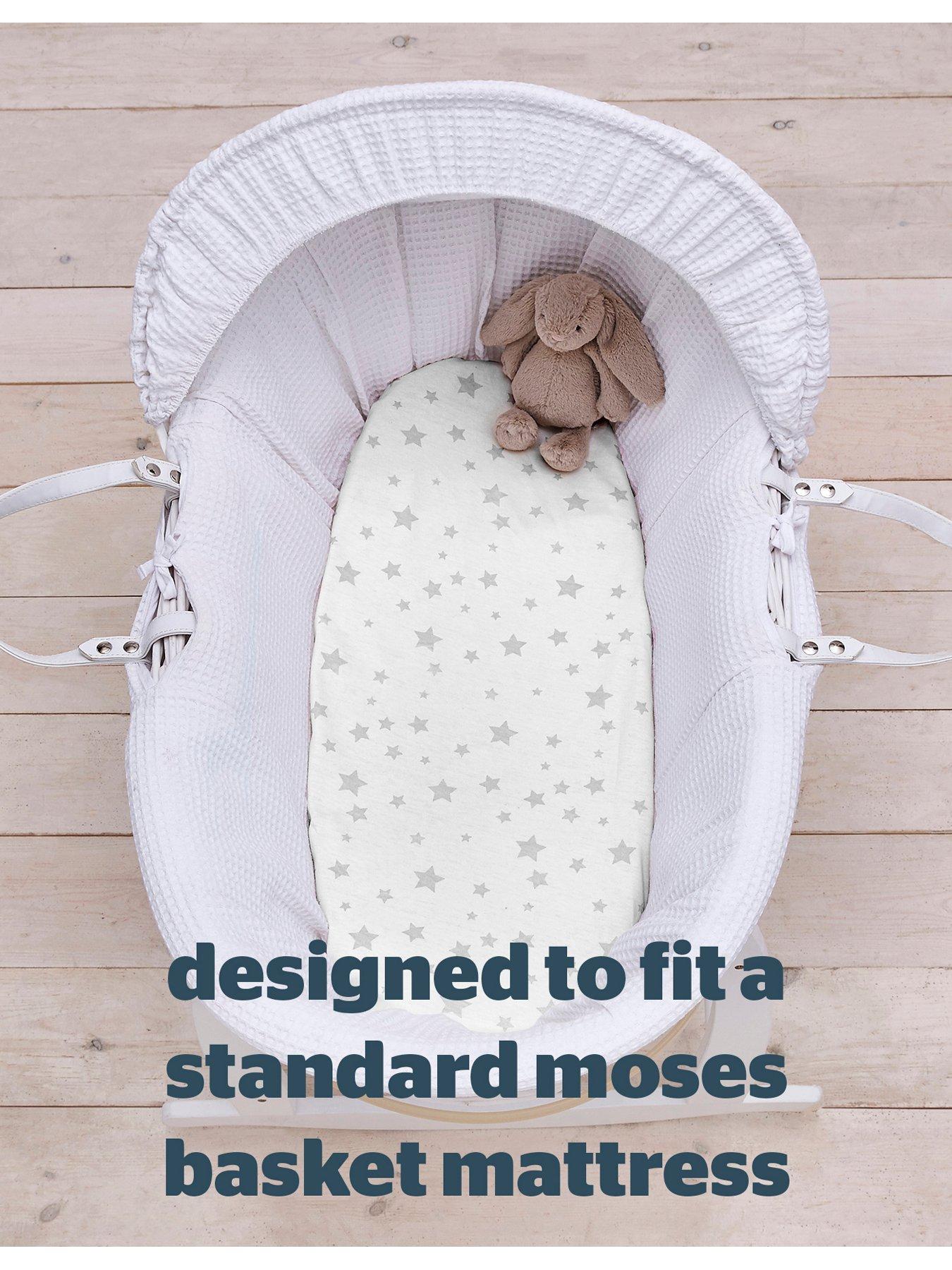  image of silentnight-safe-nights-6-x-pack-100-cotton-moses-basket-fitted-sheets-74cm-x-28cm-grey-bundle