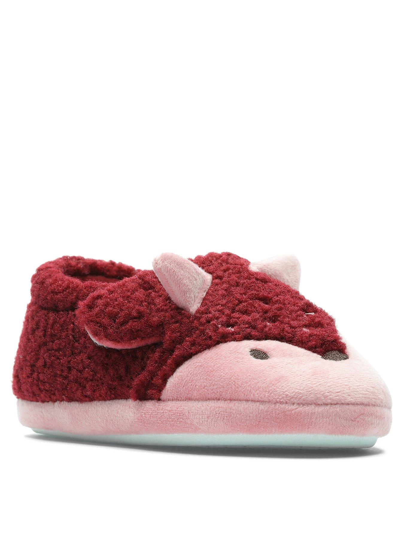 clarks pink slippers