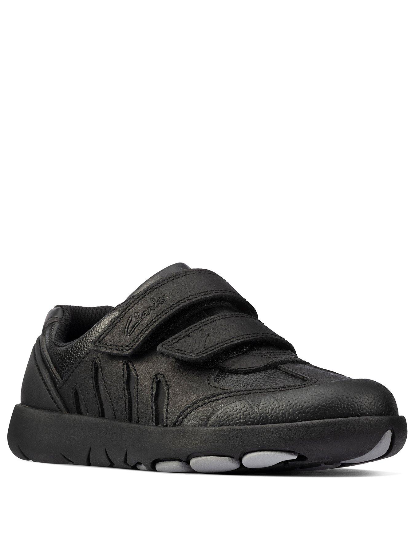 Clarks velcro school outlet shoes