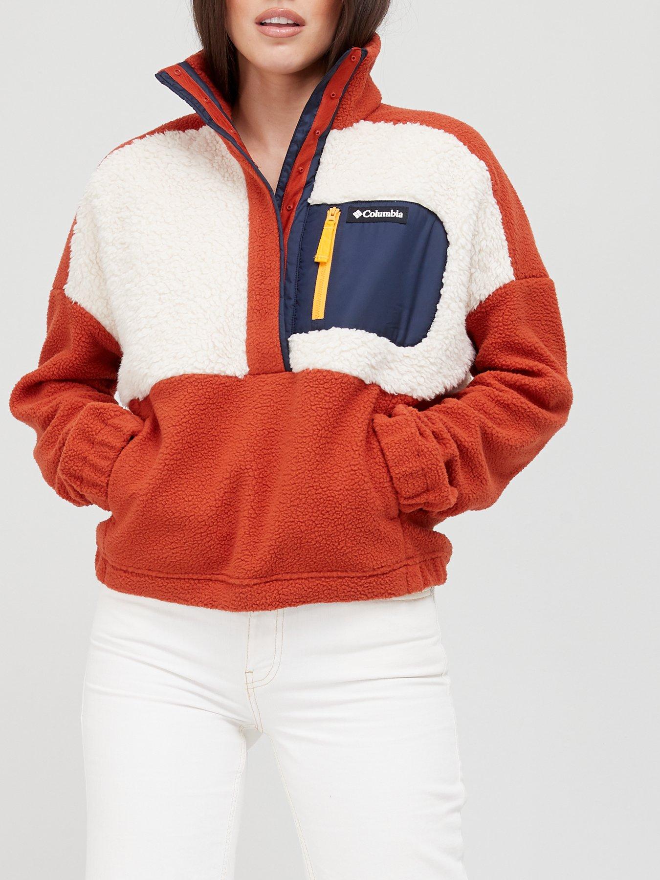 Orange Columbia Baffled Sherpa Columbia Lodge Sherpa Pullover