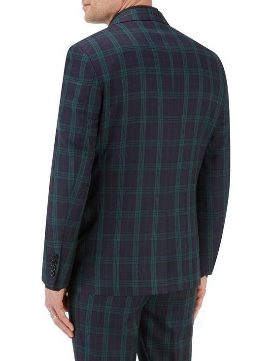 stillFront image of skopes-ramsay-tailored-fit-bold-check-jacket-green