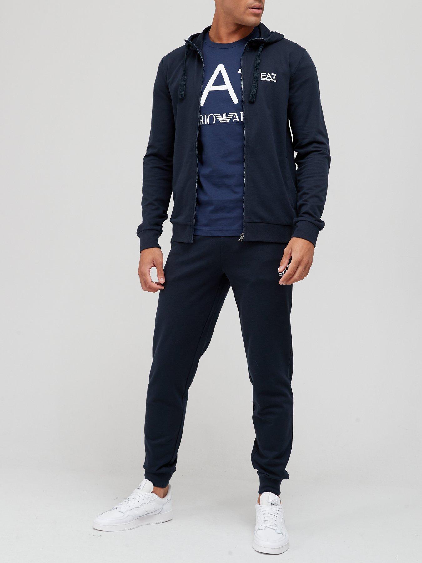 Ea7 tracksuit navy blue online