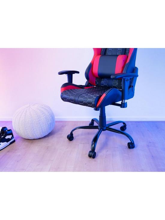stillFront image of trust-gxt708r-resto-gaming-chair-red-fully-adjustable-with-ergonomic-design