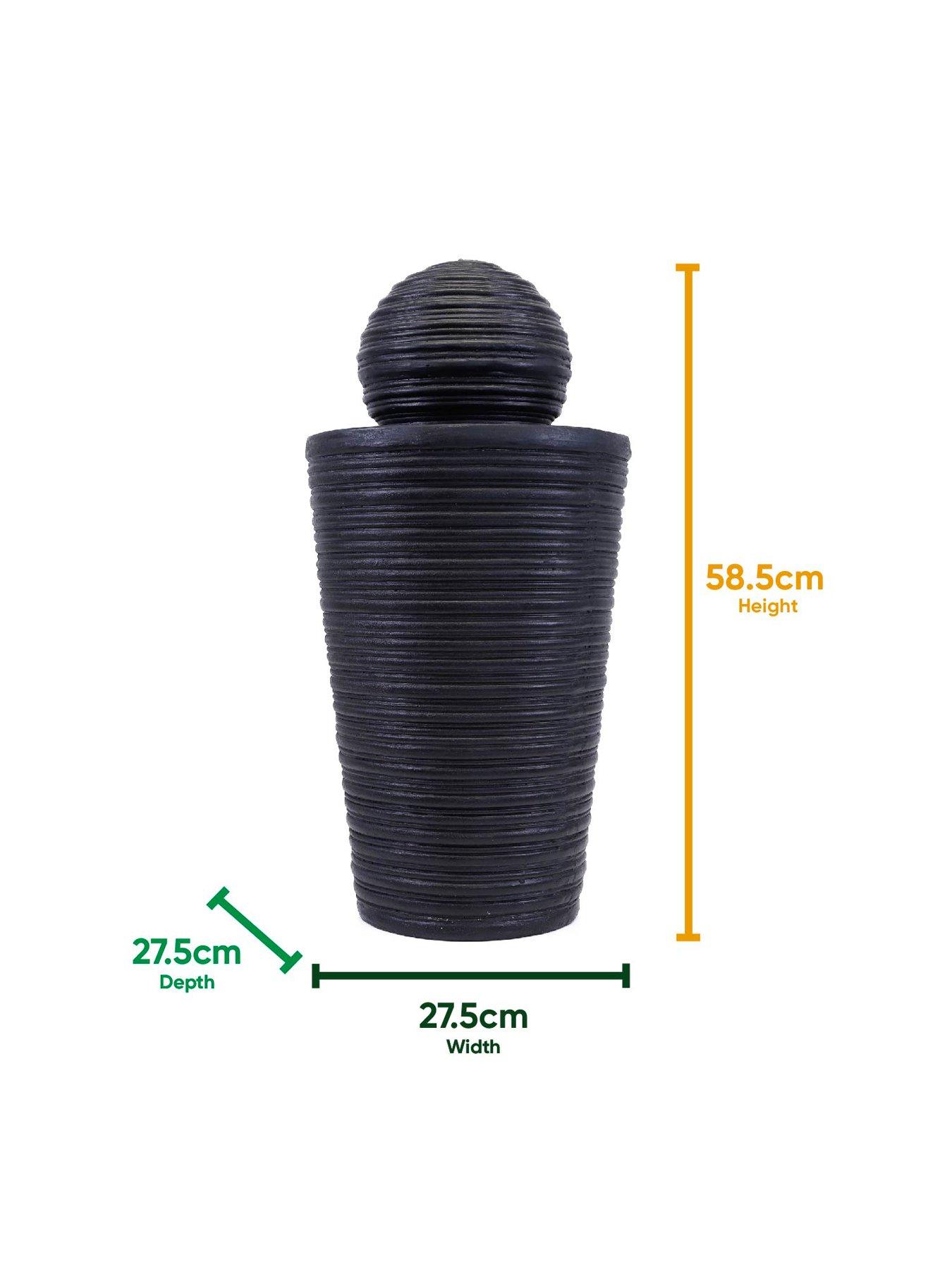  image of streetwize-solar-powered-water-feature-round-ball-amp-plinth
