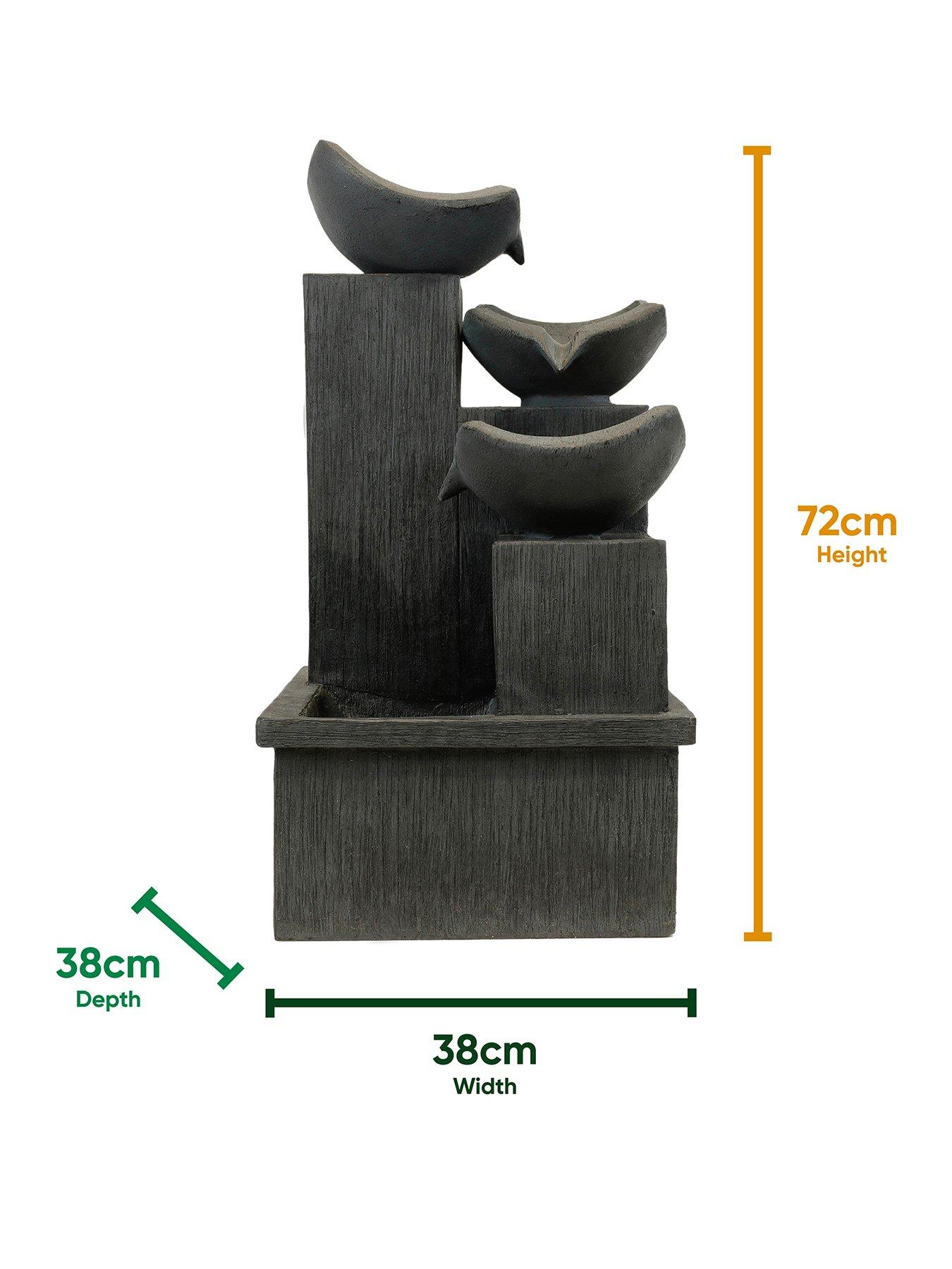  image of streetwize-solar-powered-water-feature-cascading-slate