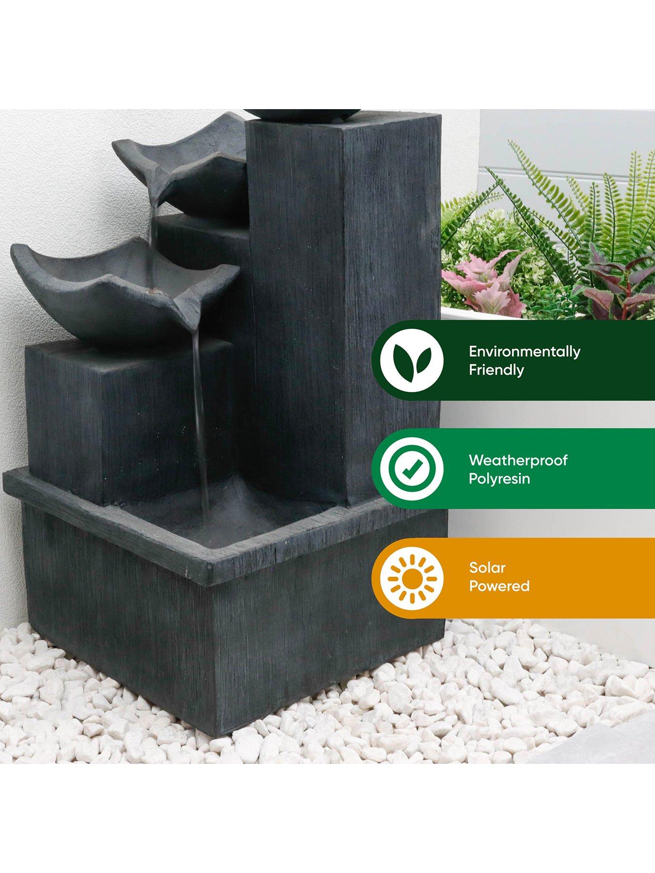  image of streetwize-solar-powered-water-feature-cascading-slate