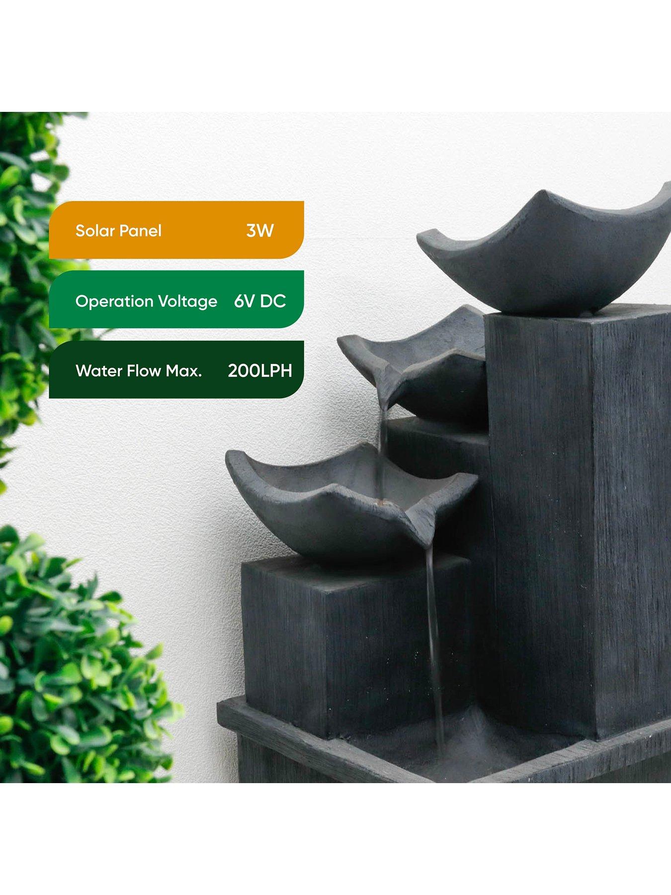  image of streetwize-solar-powered-water-feature-cascading-slate