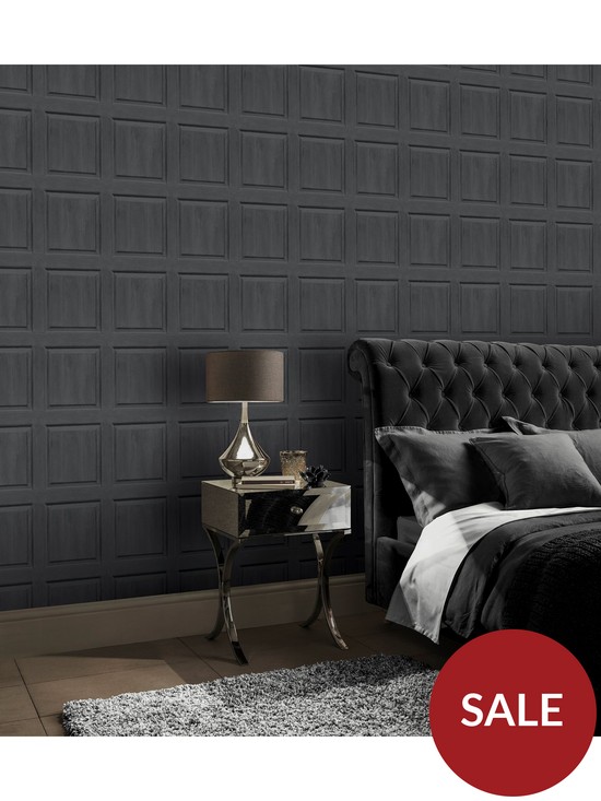 stillFront image of arthouse-washed-panel-charcoal-sw12-wallpaper