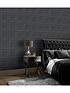  image of arthouse-washed-panel-charcoal-sw12-wallpaper