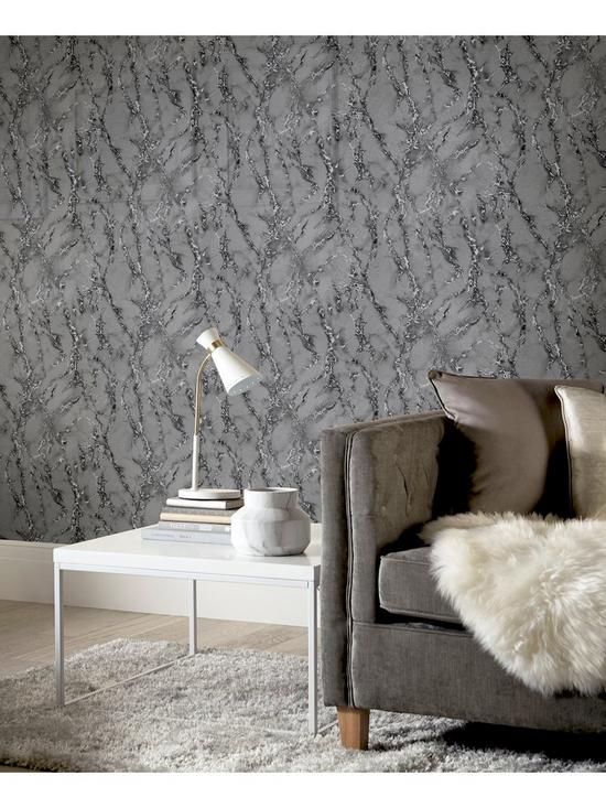 stillFront image of arthouse-carrara-marble-charcoal-sw12-wallpaper