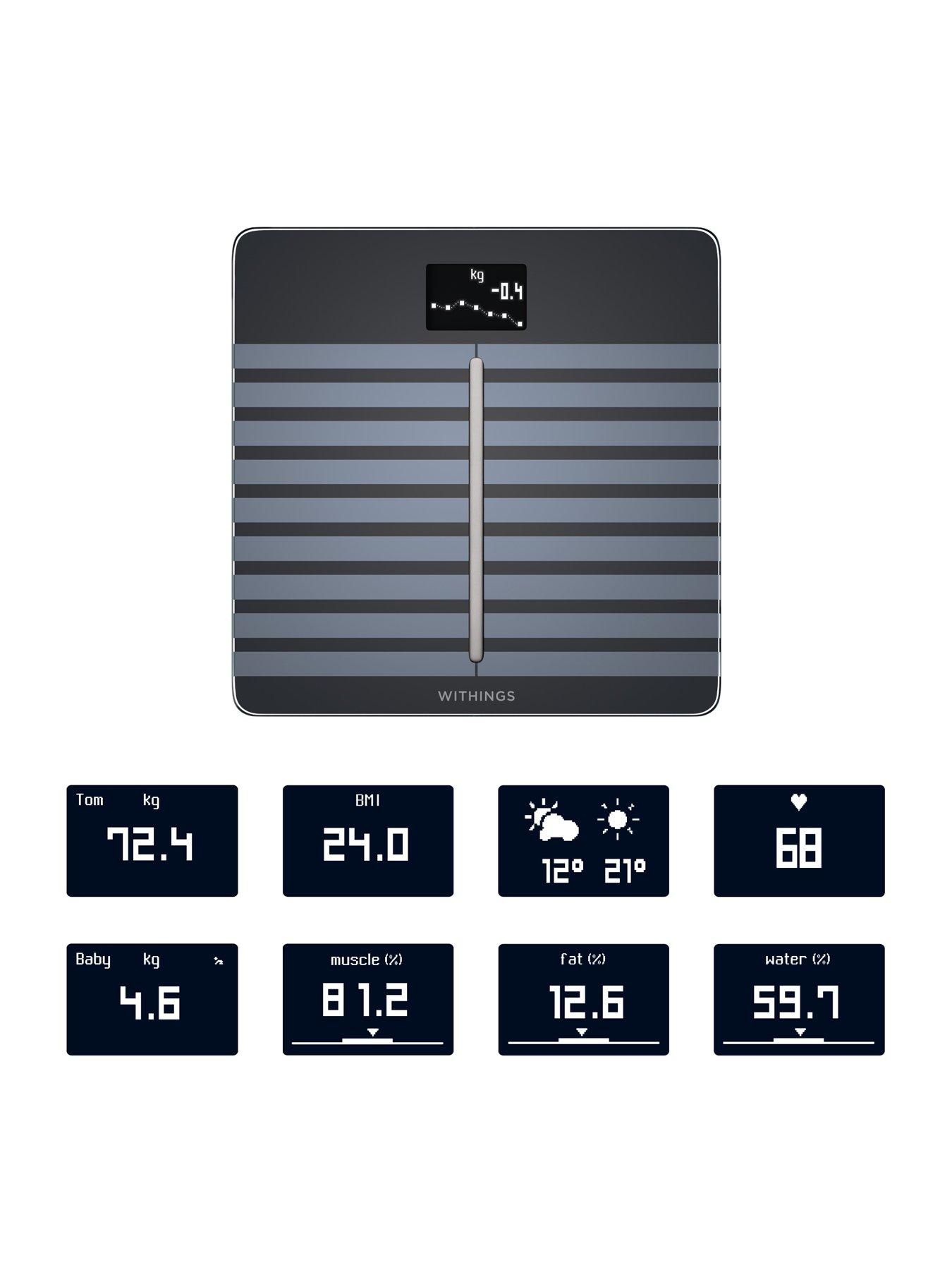 Withings Body Cardio WiFi Body Composition Smart Scale with Heart Rate &  Pulse Tracking - Black