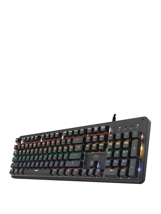 front image of trust-gxt863-mazz-mechanical-gaming-keyboard-with-dedicated-gaming-mode