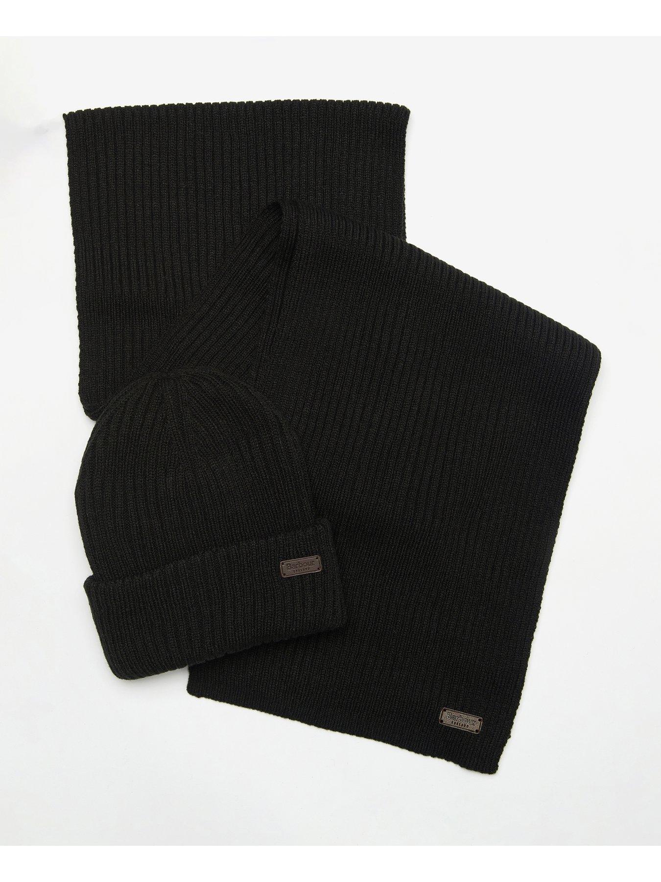back image of barbour-crimdon-beanie-amp-scarf-gift-set-black