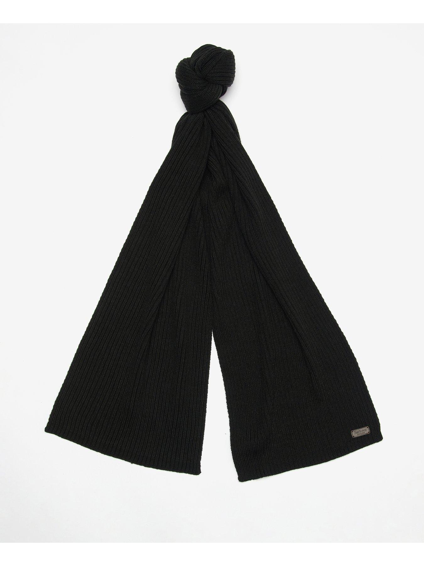  image of barbour-crimdon-beanie-amp-scarf-gift-set-black