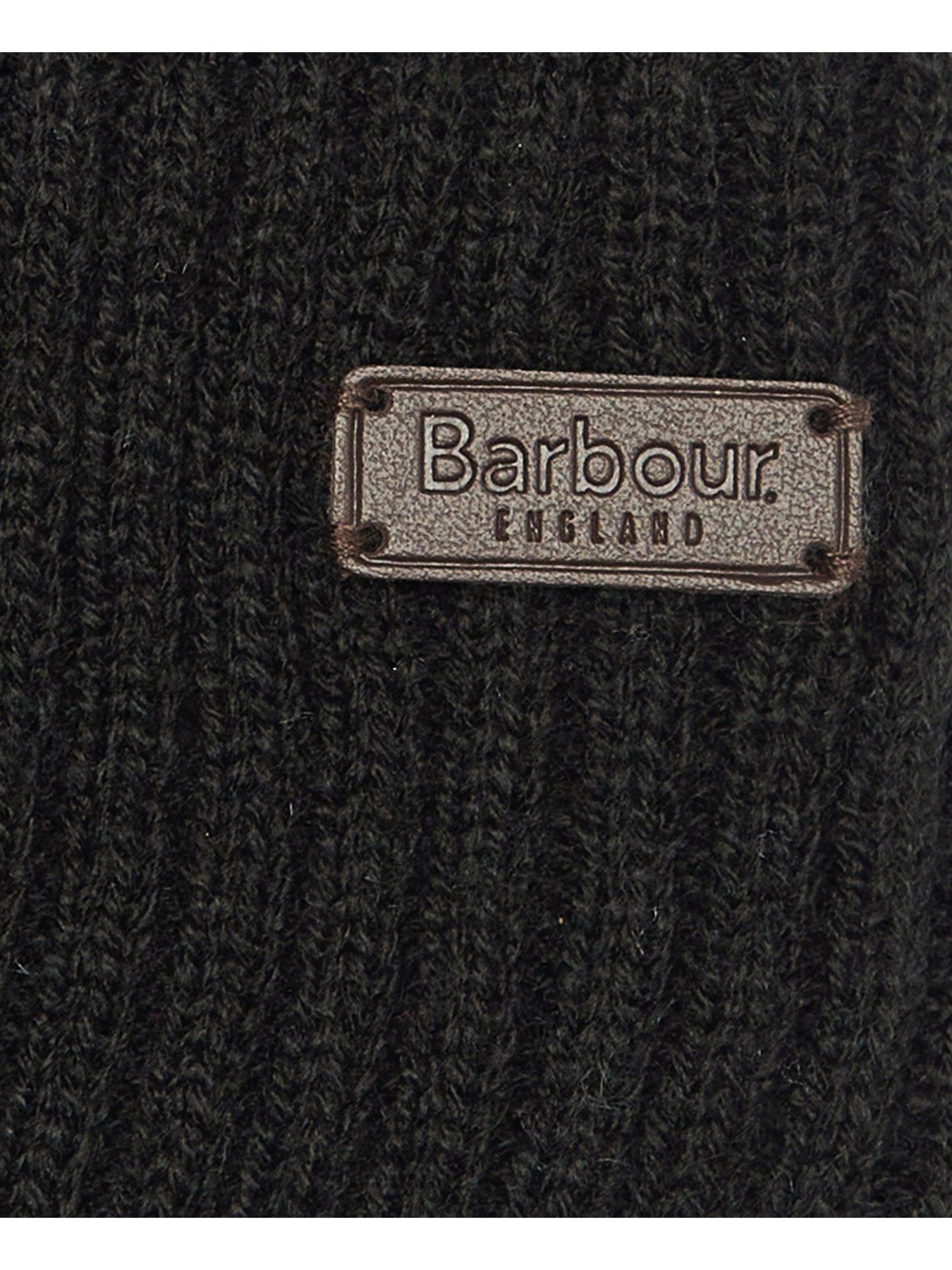  image of barbour-crimdon-beanie-amp-scarf-gift-set-black