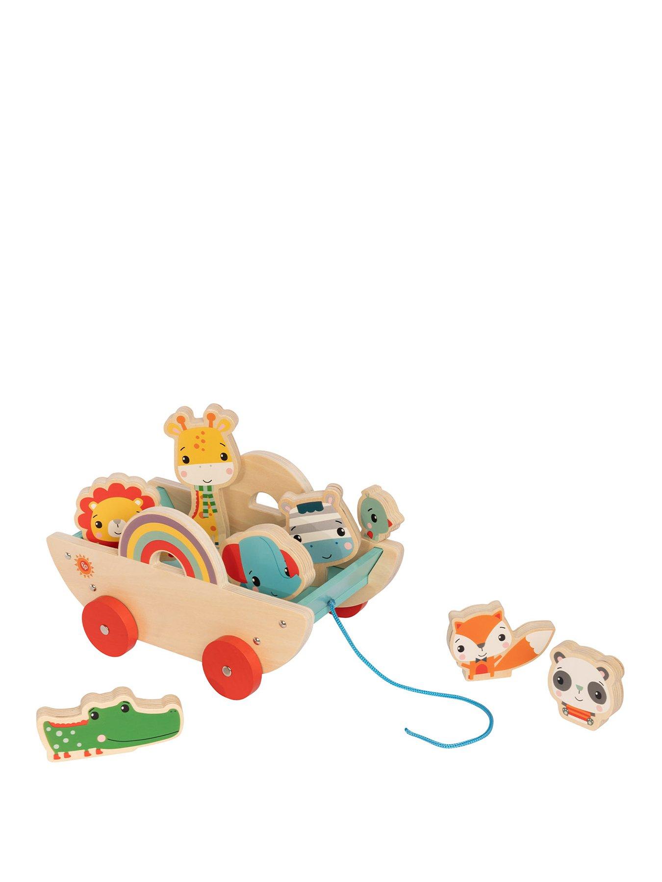 FisherPrice Fisher Price Wooden Animal Pull Along Cart