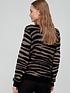  image of v-by-very-knitted-tiger-henley-jumper-monochrome