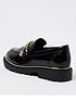  image of river-island-girls-chunky-chain-loafer-school-shoe-black