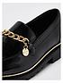  image of river-island-girls-chunky-chain-loafer-school-shoe-black