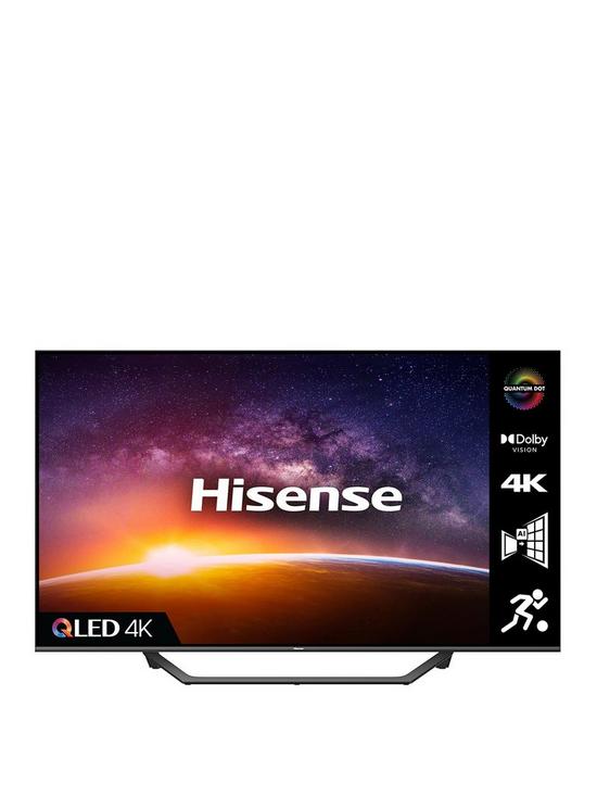 front image of hisense-50a7gqtuk-50-inch-qled-4k-hdr-smart-tv