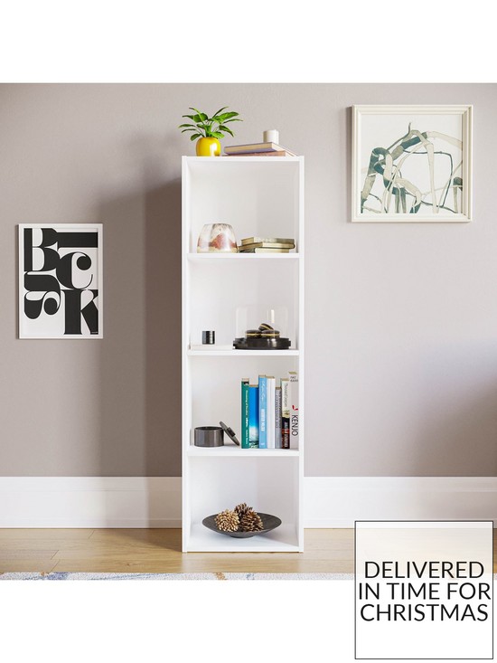 front image of vida-designs-oxford-4-tier-cube-bookcase