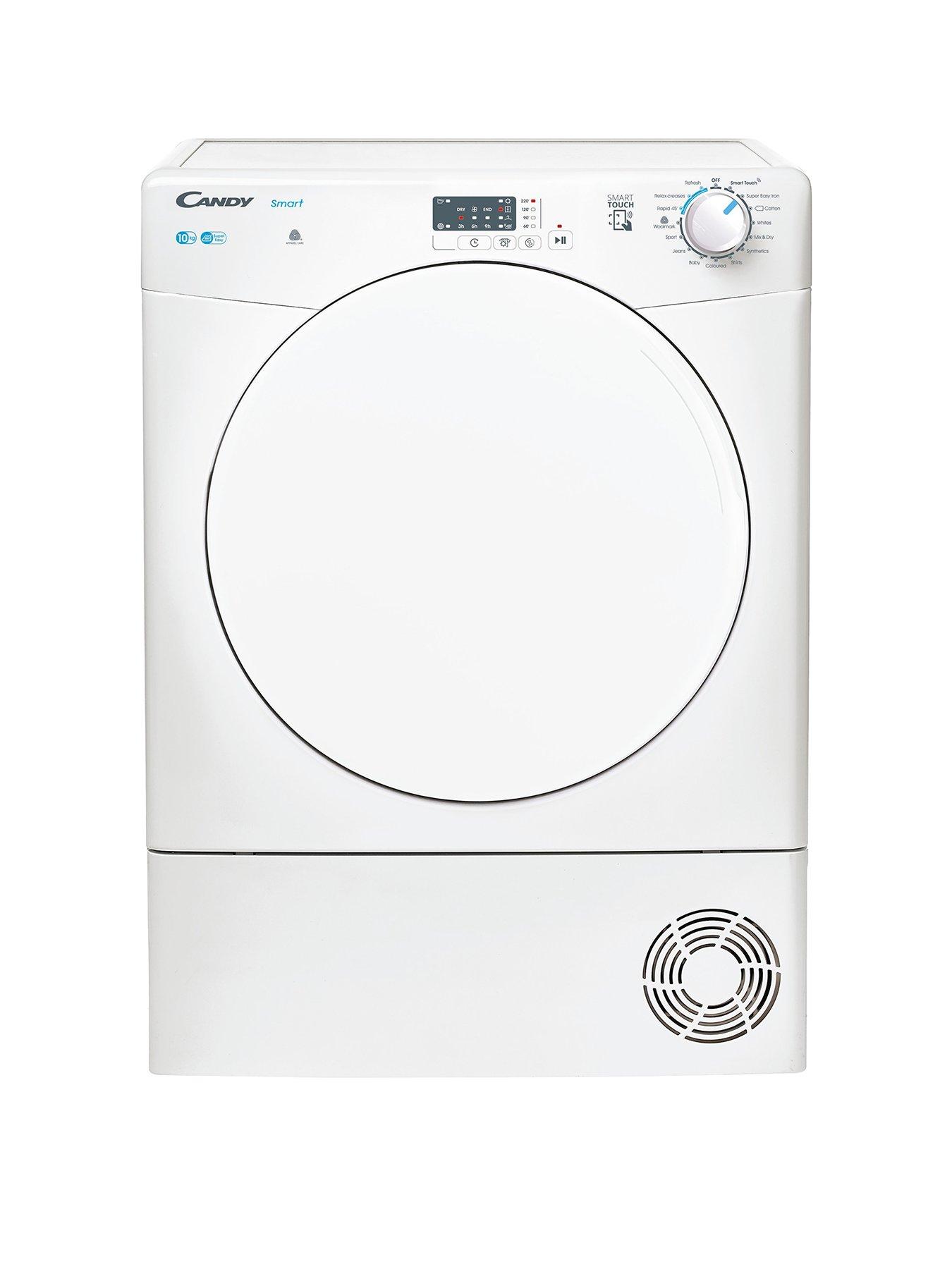 front image of candy-smart-cse-c10lf-10kg-condenser-tumble-dryer-white