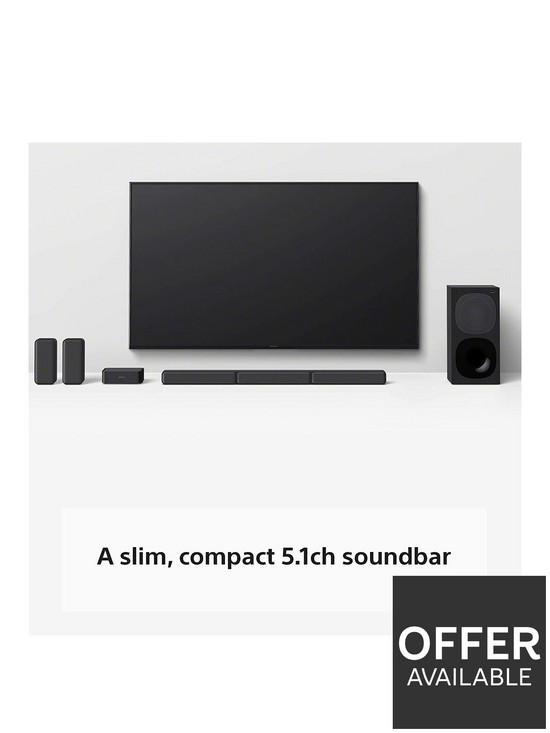 stillFront image of sony-ht-s40r-51ch-soundbar-with-subwoofer-and-wireless-rear-speakers