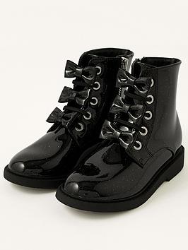 monsoon-girls-glitter-patent-bow-lace-up-boots-black