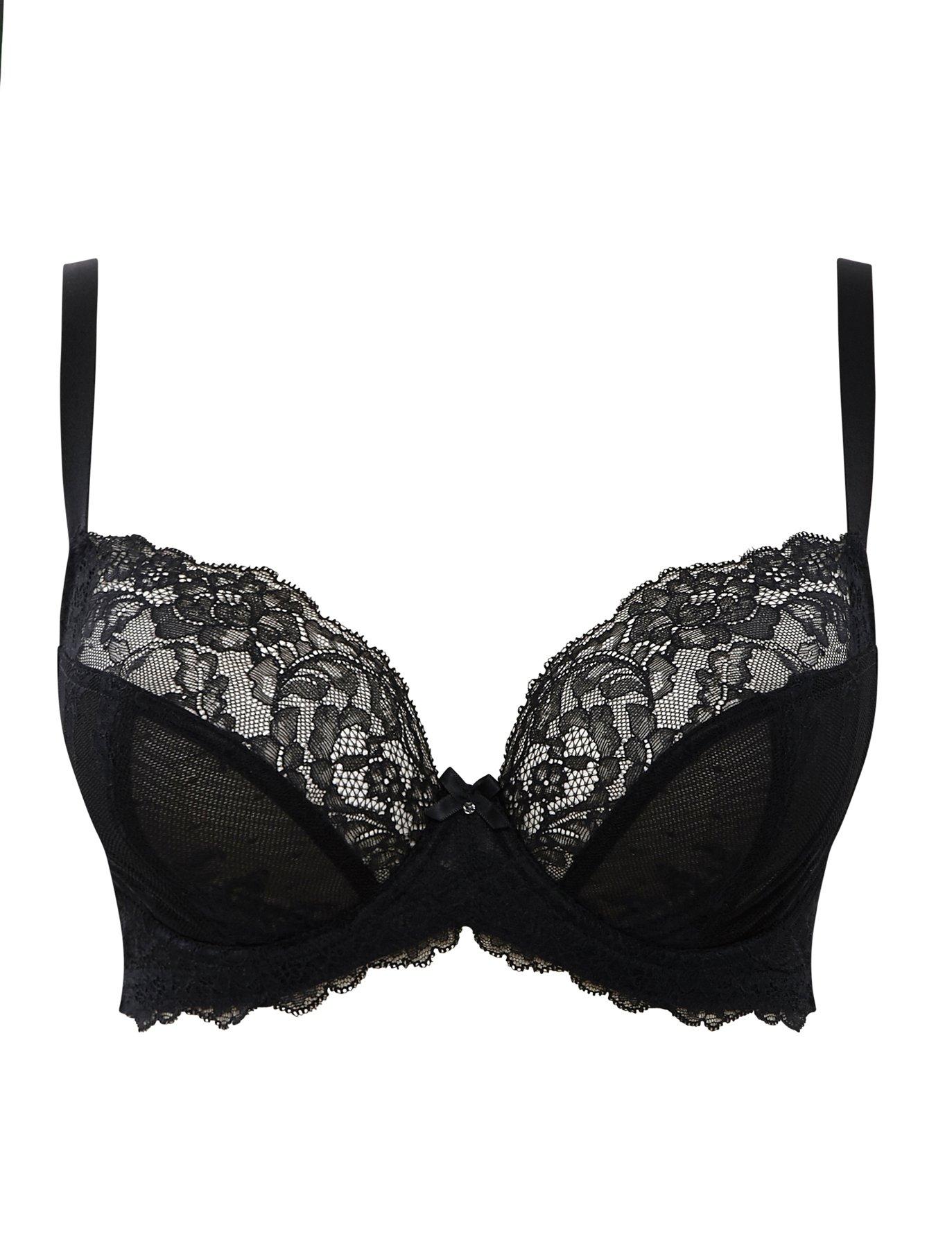  image of panache-ana-plunge-bra-black