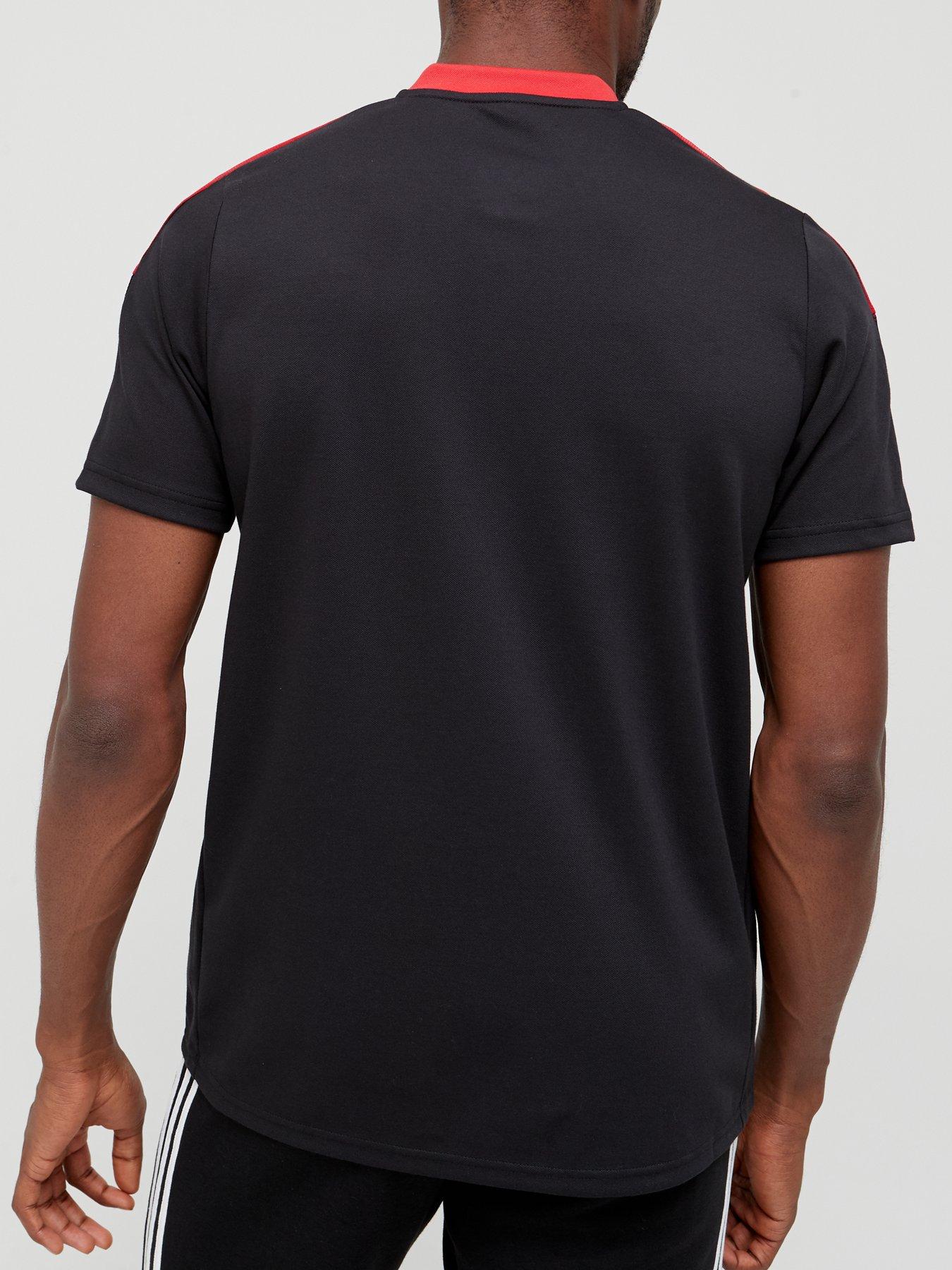 adidas Mens Manchester United Polo Shirt - Black | littlewoods.com