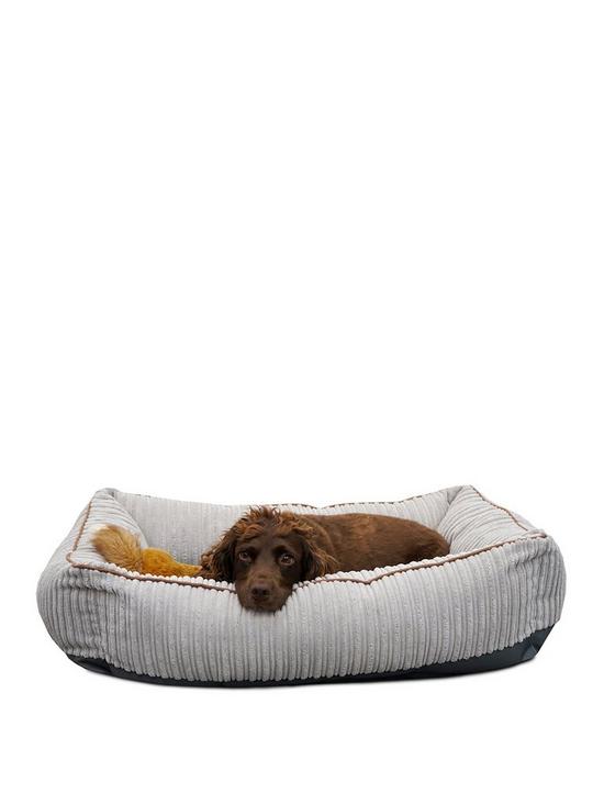 front image of rucomfy-bolster-pet-bed-medium