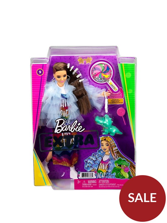 stillFront image of barbie-extra-doll-in-blue-ruffled-jacketnbspand-rainbow-dress